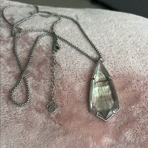 Kendra Scott Iridescent Silver Necklace